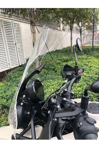 Royal Enfield Himalayan 450 Tur Cami 55cm Yükseklik + Gps Tutucu Bar Şeffaf