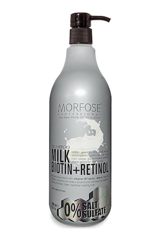 Morfose Sülfatsız Milk Biotin+Retinol İçerikli Tuzsuz Şampuan 1 L