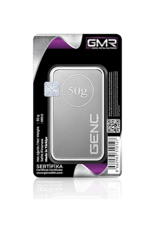 Agakulche 50 Gram 999.0 Ayar Gmr Külçe Gümüş