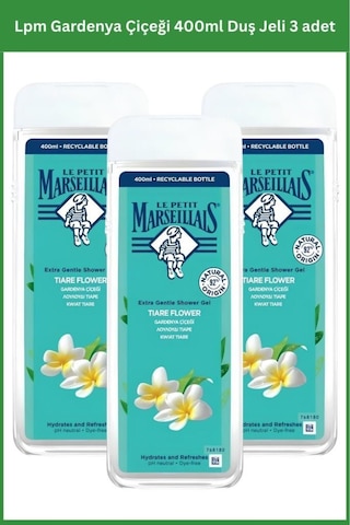Lpm Gardenya Çiçeği 400ml Duş Jeli 3 Adet Ahududu - Menekşe