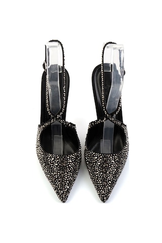 Siyah Platin Kadın Abiye Ayakkabı K01565041287 Çok Renkli