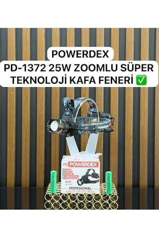 Pd-1372 Şarjl Edilebilir Pilli 25w Zoomlu Kafa Lambası Çok Renkli