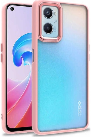 Oppo A76 Kılıf Zore Flora Kapak Rose Gold