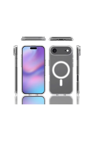Apple iPhone 17 Air Uyumlu Şeffaf Magsafe Kılıf Safe Şeffaf