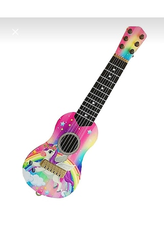 Pembe Oyuncak 6 Telli Ispanyol Gitar Unicorn My Little Pony Desenli 50 Cm.