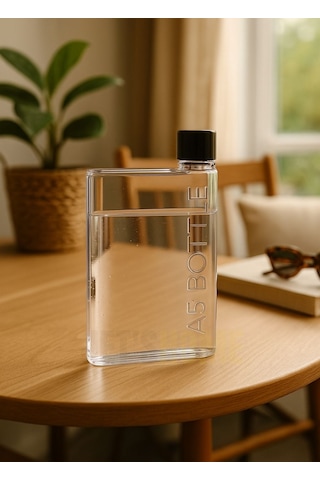 Slim A5 Matara Akıtmaz Yer Kaplamaz Bpa Free Çanta Uyumlu Suluk 420 Ml Şeffaf