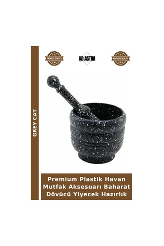 Premium Plastik Havan Mutfak Aksesuarı Baharat Dövücü Yiyecek Hazırlık