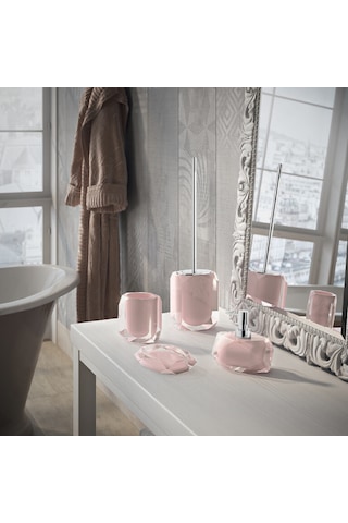 Chanelle Banyo Seti, Tezgah Üstü - Pembe