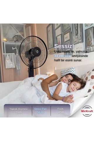 Mirkraft Fs-40br Stand Fan Vantilatör 16'' Manuel
