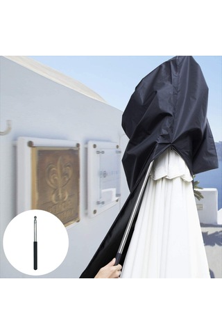 Geeksen Siyah 210d Oxford Kumaş Şemsiye Kılıfı - Güneş Engeli Ve Toz Koruyucu, Güneşten Koruma İşlevi