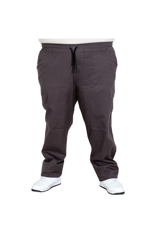 Mode Xl Büyük Beden Erkek Keten Jogger Pantolon Milano 21913 Antrasıt Antrasit