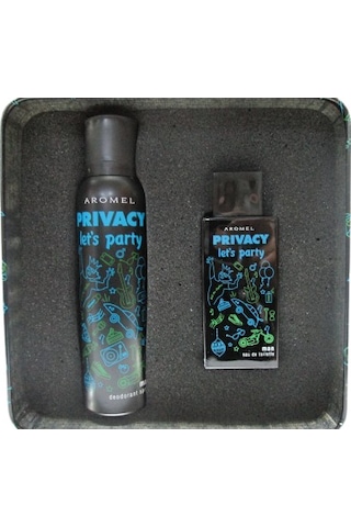 Privacy Let's Party Erkek Parfüm EDT 100 ML + Deodorant Sprey 150 ML Teneke Kutu
