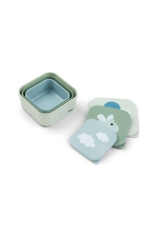 Done By Deer - Happy Clouds - 3'lü Saklama Kabı - Yeşil