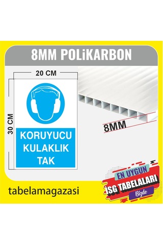 Koruyucu Kulaklık Kullan İş Güvenlik Levhası