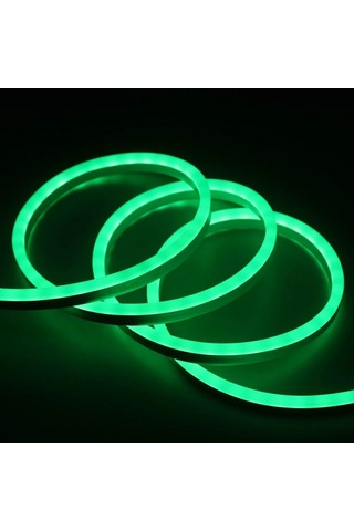 5 Metre 12 V Dış Mekan Yeşil Neon Led