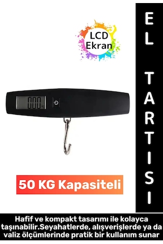 Çok Amaçlı Seyahat Bavul Ağırlık Ölçme Dijital Lcd Ekran Max 50 Kg Taşınabilir Bagaj El Tartısı Çok Renkli