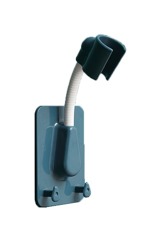 Ayarlanabilir Duş Başlığı Tutucusu, Yapışkan Bant Ve 2 Kanca Dahil, Mavi/beyaz Mavi