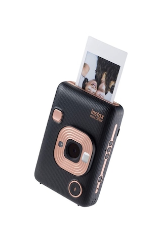 FujifilmInstax Mini Liplay Hybrid Elegant Fotoğraf Makinesi + 20'li Film + LiPlay Deri Çanta 4 Siyah