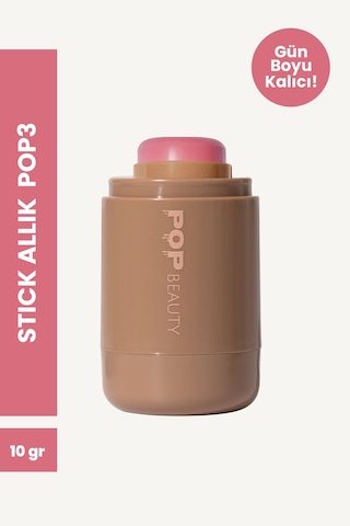Pop Beauty Doğal Görünüm, Nemlendirici Etkili, Yanak Ve Dudak Renklendirici Stick Allık, Pop 3 8684415590268 Pop3