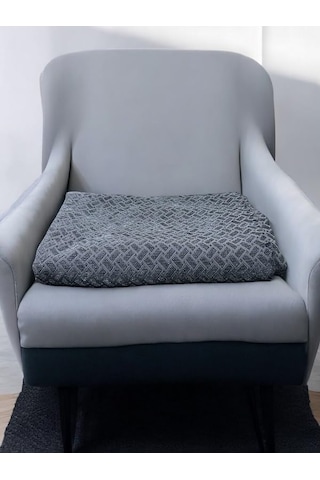 Şönil Kadife Koltuk Örtüsü, Çekyat Örtüsü, Kanepe Örtüsü, Koltuk Şalı Antrasit Renk 180x220cm Çok Renkli