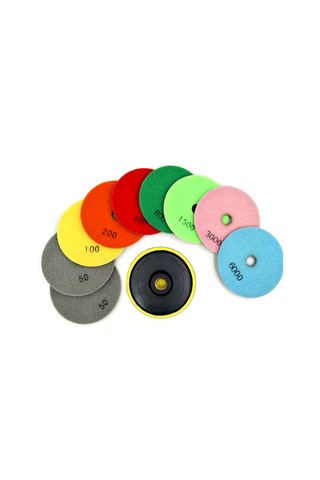 10 Parça Set Elmas Parlatma Pedleri 4 İnç Islak / Kuru E10060