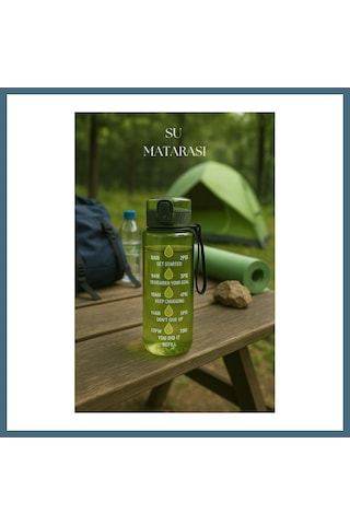 Bezos Suluk & Su Şişesi & Sporcu Matara Yeşil 1000 Ml Agc