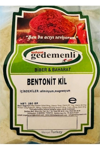 Gedemenli Bentonit Toz Kil 250 G