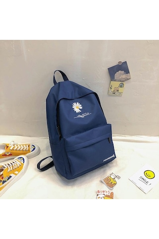 Yeni Sırt Çantası Moda Küçük Okul Çantası Baskılı Papatya Sırt Çantası Günlük Seyahat Sırt Çantası Açık Hava Plaj Çantası Kamp Sırt Çantası Black Siyah