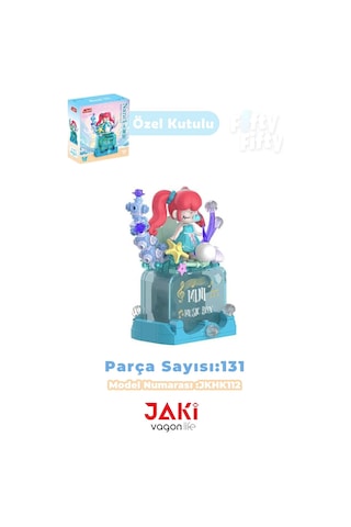 Jaki Nanci Serisi Deniz Kızı Müzik Kutusu 131 Parça Oyuncak Yapım Seti -ffjkhk112