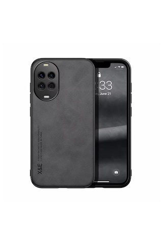 Microcase Huawei Nova 14 Pro İçin Luxury Leather Series Deri Desenli Plastik Koruma Kılıf - Al8125 Siyah