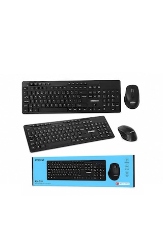 Go İthalat Kablosuz Multimedia Klavye - Mouse Seti Siyah Q Klavye Km-510 Optik