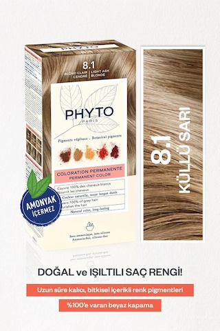 Phyto Color 8.1 Küllü Sarı Amonyaksız Kalıcı Bitkisel Saç Boyası