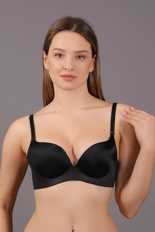 Cotonhause Kadın Lotus Lazer Kesim Push-up Siyah Sütyen 336045 001