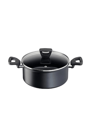 Tefal Titanium 3X Force 24 CM Kapaklı Kısa Tencere