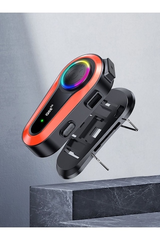Motorsiklet Kask Interkom Kulaklık Rgb Işık Bluetooth 5.0 Çift Telefon Bağlantı 2x Intercom