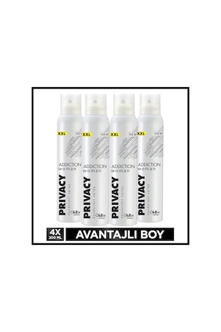 Privacy Addiction Woman Kadın Alüminyumsuz Vegan Deodorant 4x200 Ml