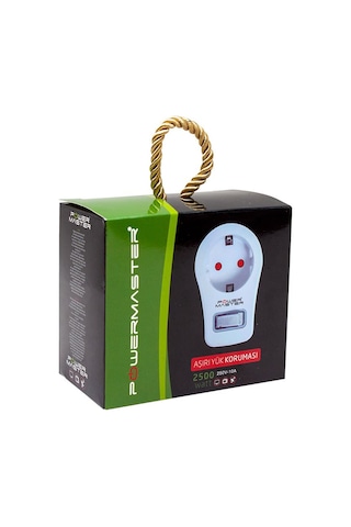 Powermaster 16816 Tekli Anahtarlı Akım Korumalı Priz Beyaz