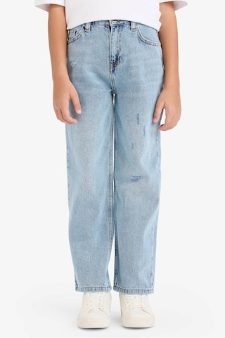Defacto Erkek Çocuk Loose Fit Yırtık Detaylı Düz Paça Jean Pantolon G6698a826spnm39 Mavi-nm39