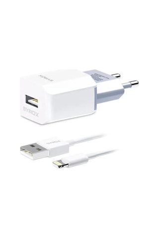 Syrox Apple Uyumlu iPhone Lightning 1.6 Mah/1M Hızlı Şarj Cihazı Syx-J46