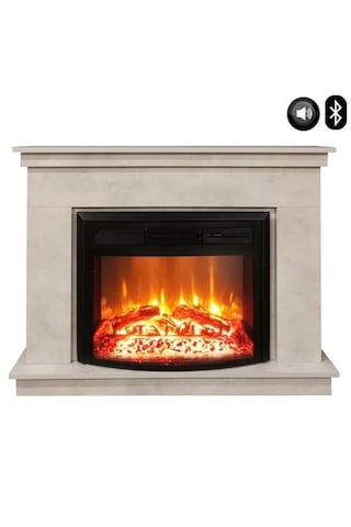 Dlc 1164s Retro 1800 Watt Taş Desenli Bluetooth Ve Ses Efektli Dekoratif Elektrikli Şömine