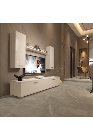 Decoraktiv Eko 7 Slm Std Tv Ünitesi Tv Sehpası Beyaz