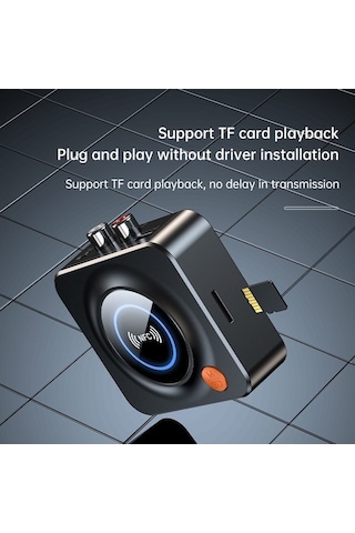 Honmex 5.1 Hıfı Bluetooth Alıcı, Nfc İle Araç Bluetooth Adaptörü, Konuşma Desteği Ve Tf Kartlı Mp3 Çalar