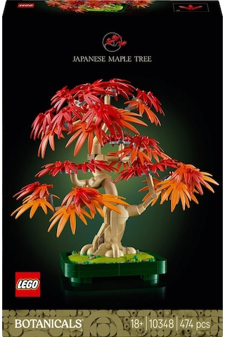 LEGO® Botanicals Japon Kırmızı Akçaağaç Bonsai Ağacı 10348 - Yetişkinler için Dekoratif Yapım Seti (474 Parça)