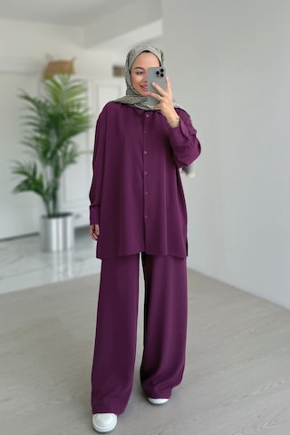 Ka Hijab Pearly Takım - Mor
