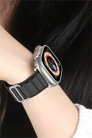 Watch Ultra 49mm Mountain Kordon - Siyah-turuncu