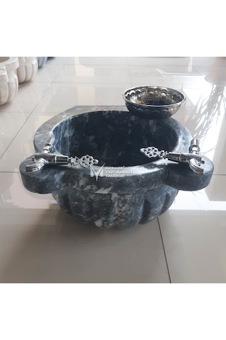 Hamam Konsept Set Bursa Siyah Mermer Kurna
