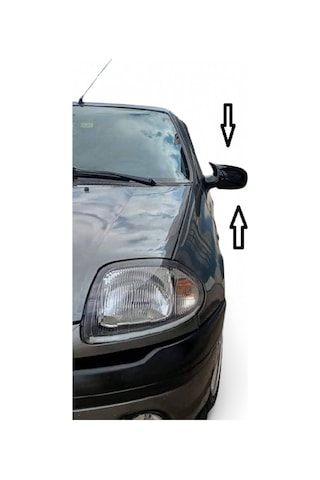 Renault Megan 1 Yarasa Ayna Kapağı Fiber Siyah Boyalı