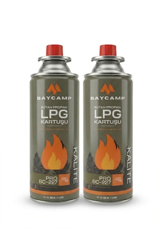 Baycamp 227gr 400 Ml Butan Propan Lpg Kartuş 2 Li Paket Çok Renkli