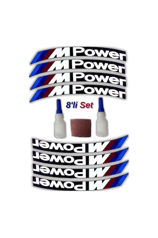 M Power Otomobil Motosiklet 3d Lastik Jant Yazısı Arma Sticker