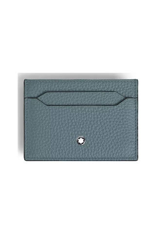 Mont Blanc Montblanc Grain Deri 5 Bölmeli Kartlık 223033 Mavi